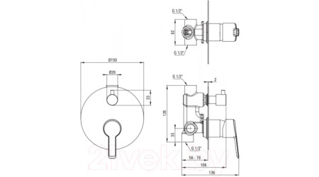 Смеситель Deante Arnika Nero BQA N44P 