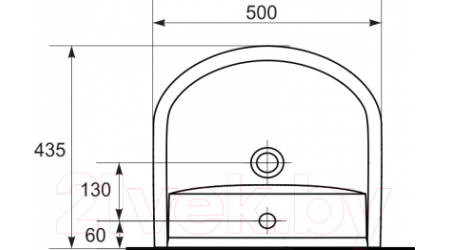 Умывальник Cersanit Arteco 50