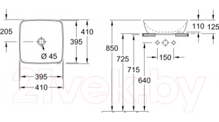 Умывальник Villeroy & Boch Artis 4178-41-R1