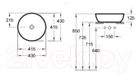Умывальник Villeroy & Boch Artis 4179-43-01