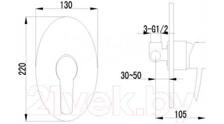 Смеситель LEMARK Atlantiss LM3223C 
