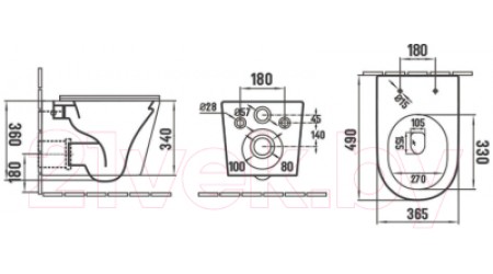Унитаз подвесной Azario Atrio AZ-2330 (с сиденьем)