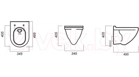 Унитаз подвесной Sanita Luxe Attica ATCSLWH0104