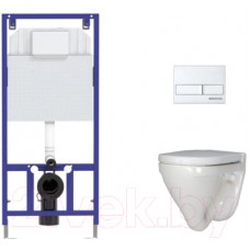 Унитаз подвесной с инсталляцией Sanita Luxe Attica SL DM ATCSLWH0104 + 525 040000 + L2 040012
