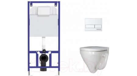 Унитаз подвесной с инсталляцией Sanita Luxe Attica SL DM ATCSLWH0104 + 525 040000 + L2 040012