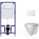 Унитаз подвесной с инсталляцией Sanita Luxe Attica SL DM ATCSLWH0104 + 525 040000 + L2 040012