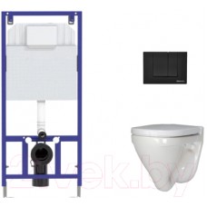 Унитаз подвесной с инсталляцией Sanita Luxe Attica SL DM ATCSLWH0104 + 525 040000 + S5 040045