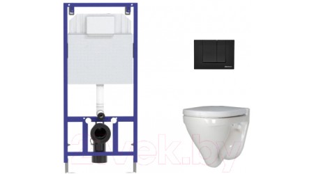 Унитаз подвесной с инсталляцией Sanita Luxe Attica SL DM ATCSLWH0104 + 525 040000 + S5 040045