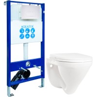 Унитаз подвесной с инсталляцией Sanita Luxe Attica SL DM ATCSLWH0104 + INS-0000003