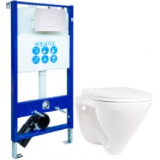 Унитаз подвесной с инсталляцией Sanita Luxe Attica SL DM ATCSLWH0104 + INS-0000003