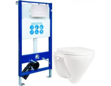 Унитаз подвесной с инсталляцией Sanita Luxe Attica SL DM ATCSLWH0104 + INS-0000003