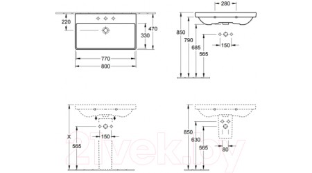 Умывальник Villeroy & Boch Avento 4156-80-01