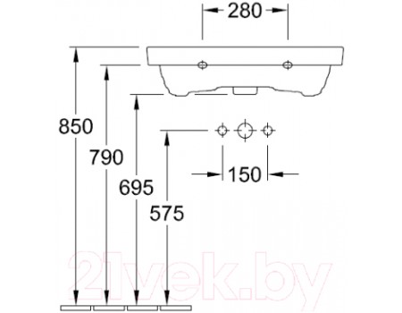 Умывальник Villeroy & Boch Avento 4158-65-01