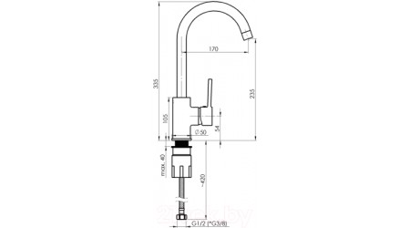 Смеситель Rubineta Axe-33 BR / AX30098 