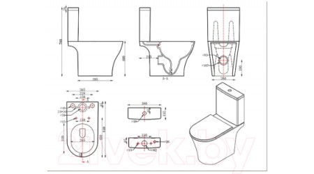 Унитаз напольный Azario AZ-8220