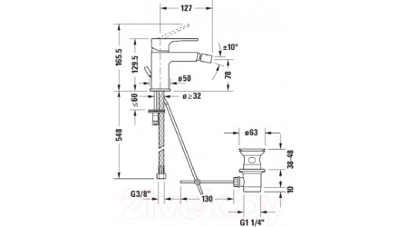 Смеситель Duravit B12400001010 