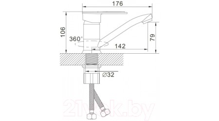 Смеситель Эверест B45-274DS 