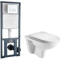 Унитаз подвесной с инсталляцией WeltWasser Baarbach 004 GL-WT + Marberg 410 RD