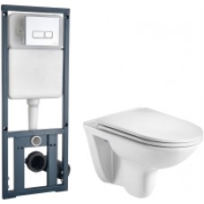 Унитаз подвесной с инсталляцией WeltWasser Baarbach 004 GL-WT + Marberg 410 RD