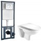 Унитаз подвесной с инсталляцией WeltWasser Baarbach 004 GL-WT + Marberg 410 SE