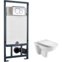 Унитаз подвесной с инсталляцией WeltWasser Baarbach 004 GL-WT + Marberg 507 RD