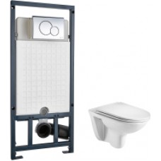 Унитаз подвесной с инсталляцией WeltWasser Baarbach 004 GL-WT + Marberg 507 RD