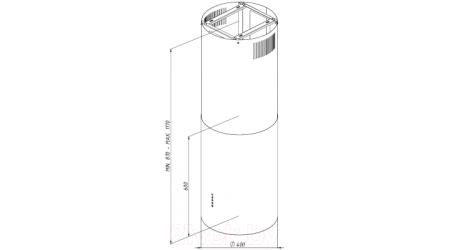 Вытяжка коробчатая Akpo Balmera 40 WK-10 (золото)