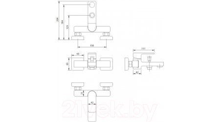 Смеситель Omnires BARETTIBA7830CHR 