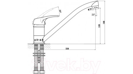 Смеситель Gross Aqua Base 3210258C-G0110 