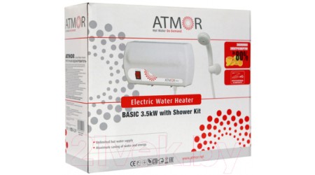 Электрический проточный водонагреватель Atmor Basic 3.5кВт (3705010/3520062)