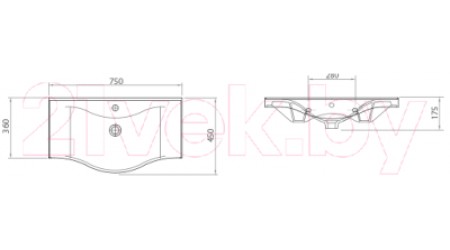 Умывальник Lapino Basic 7075
