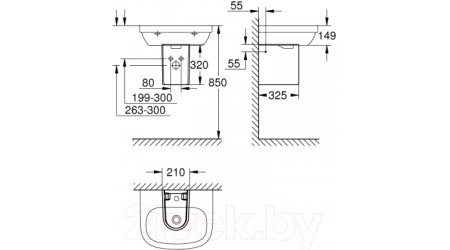 Полупьедестал GROHE Bau Ceramic 39325000