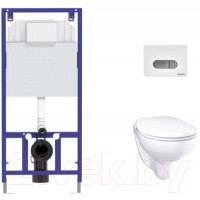 Унитаз подвесной с инсталляцией GROHE Bau Ceramic 39351000 МЛ + Novum 525 040000 + D7 040037