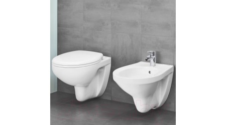 Унитаз подвесной с инсталляцией GROHE Bau Ceramic 39351000 МЛ + Novum 525 040000 + D7 040037