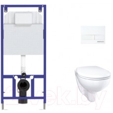 Унитаз подвесной с инсталляцией GROHE Bau Ceramic 39351000 МЛ + Novum 525 040000 + L1 040011