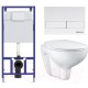 Унитаз подвесной с инсталляцией GROHE Bau Ceramic 39351000 МЛ + Novum 525 040000 + L4 040014
