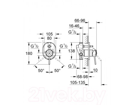 Смеситель GROHE BauClassic 29047000 