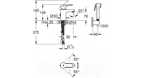 Смеситель GROHE BauEdge 23757000 