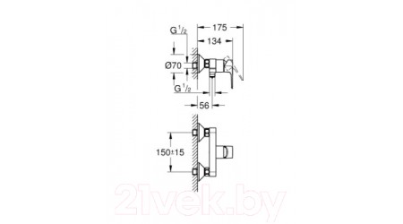 Смеситель GROHE Bauloop 23633001 
