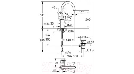 Смеситель GROHE BauLoop 23763001 