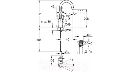Смеситель GROHE BauLoop 23891001 