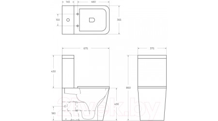 Сливной бачок BelBagno BB02093T