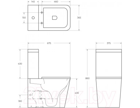 Сливной бачок BelBagno BB02093T