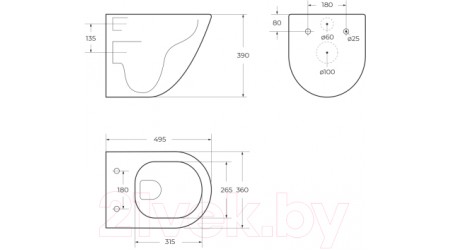 Унитаз подвесной BelBagno BB051CH-TOR-FC