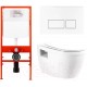 Унитаз подвесной с инсталляцией BelBagno BB070CHR/SC/BB026/BB042BL
