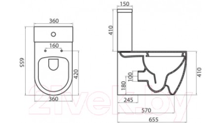 Сливной бачок BelBagno BB105T