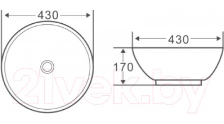 Умывальник BelBagno BB1077