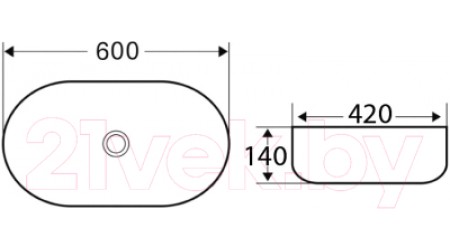 Умывальник BelBagno BB1084