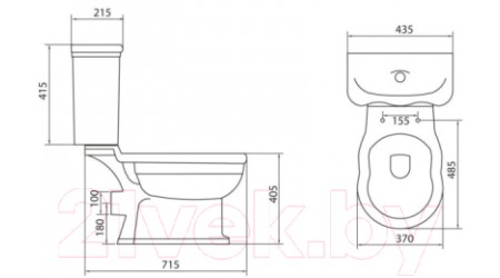 Сливной бачок BelBagno BB115T