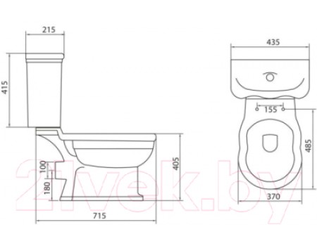 Сливной бачок BelBagno BB115T